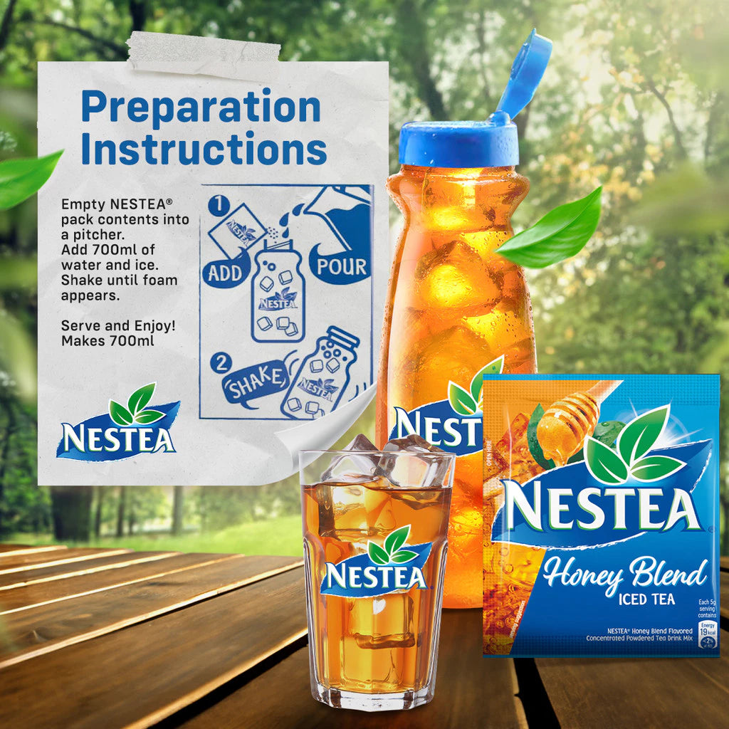 Nestea Cleanse Lemon Cucumber Powdered Green Tea with Fiber 250ml - Pack of 10