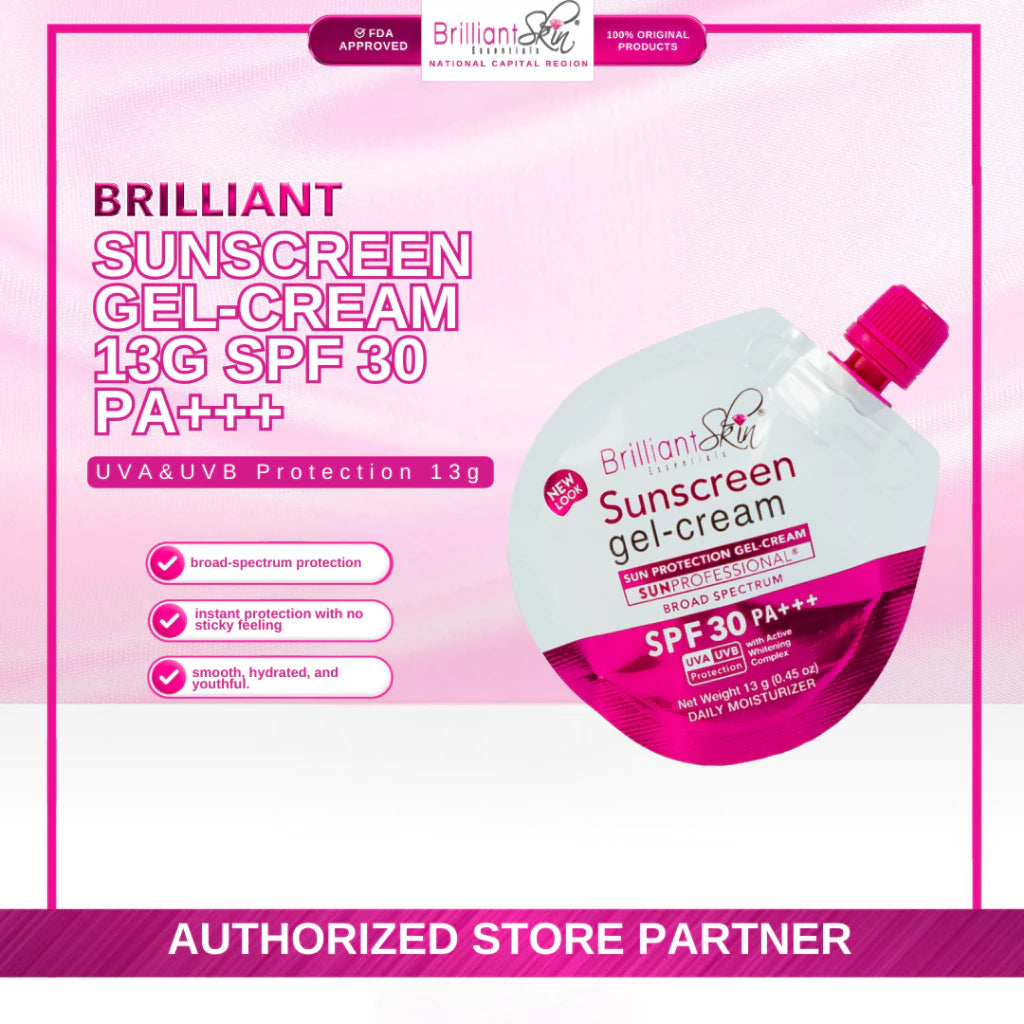 Brilliant Skin Sunscreen Gel-Cream SPF 30 (13g.) SPOUT POUCH Beauty Express Hub