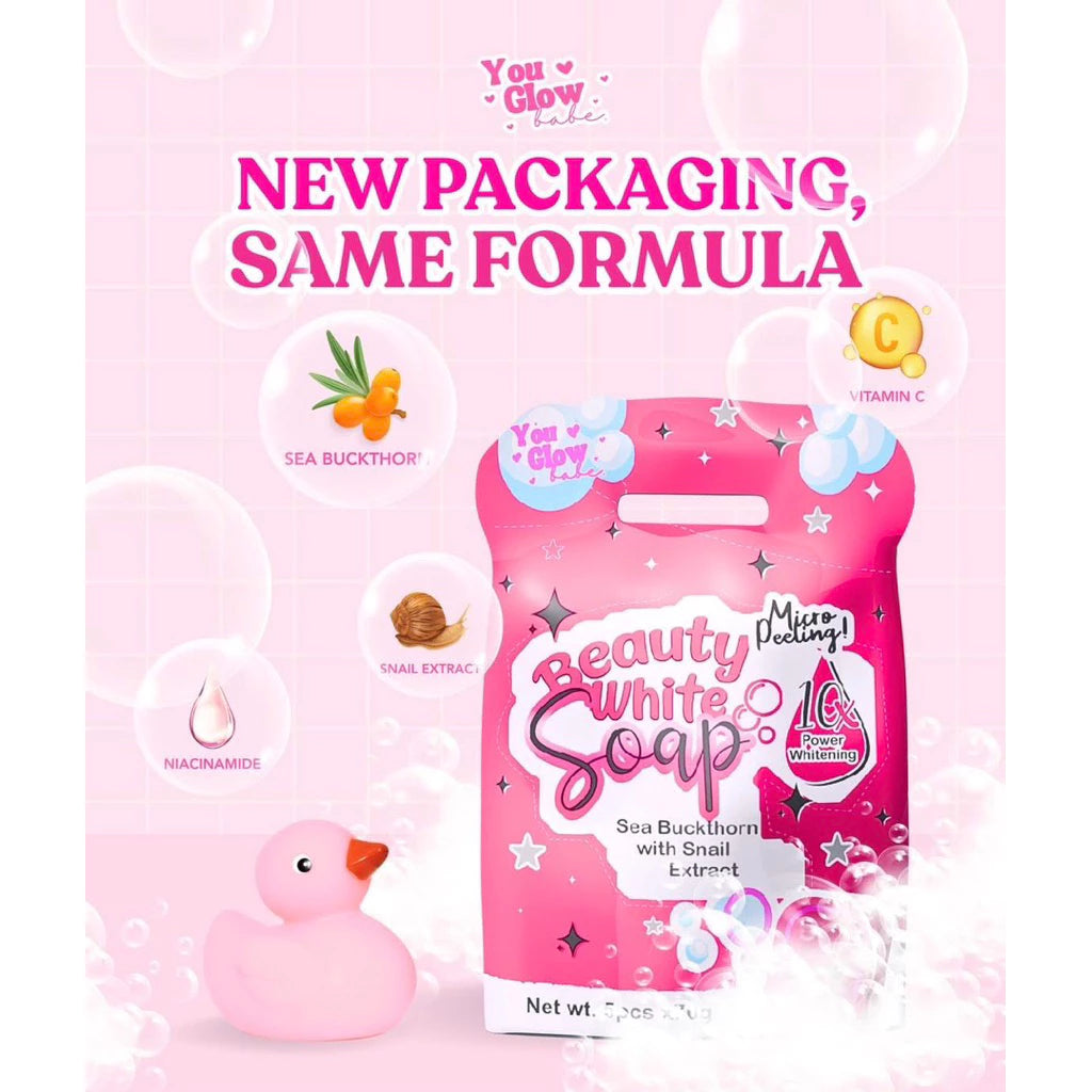 You Glow Babe Beauty White Soap Micro Peeling Whitening Soap 5pcs per Pack All Skin Types Beauty Express Hub