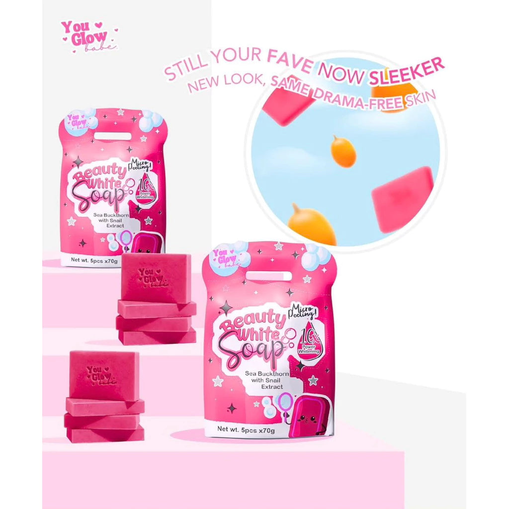 You Glow Babe Beauty White Soap Micro Peeling Whitening Soap 5pcs per Pack All Skin Types Beauty Express Hub