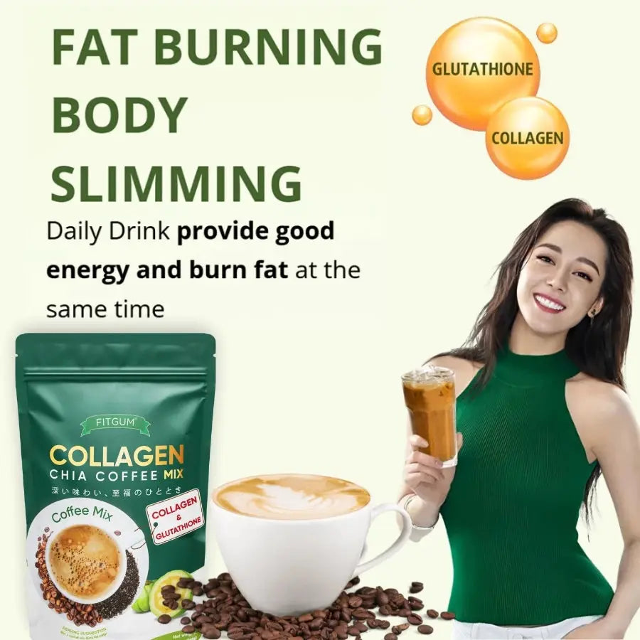 Fitgum 20X Collagen Chia Coffee Drink Beauty Express Hub