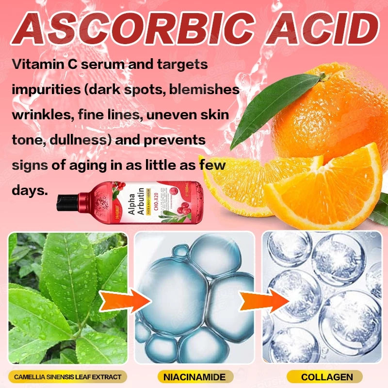 Alpha Arbutin Body Serum for Skin Whitening Skin Care Essence Moisturizer 500ml