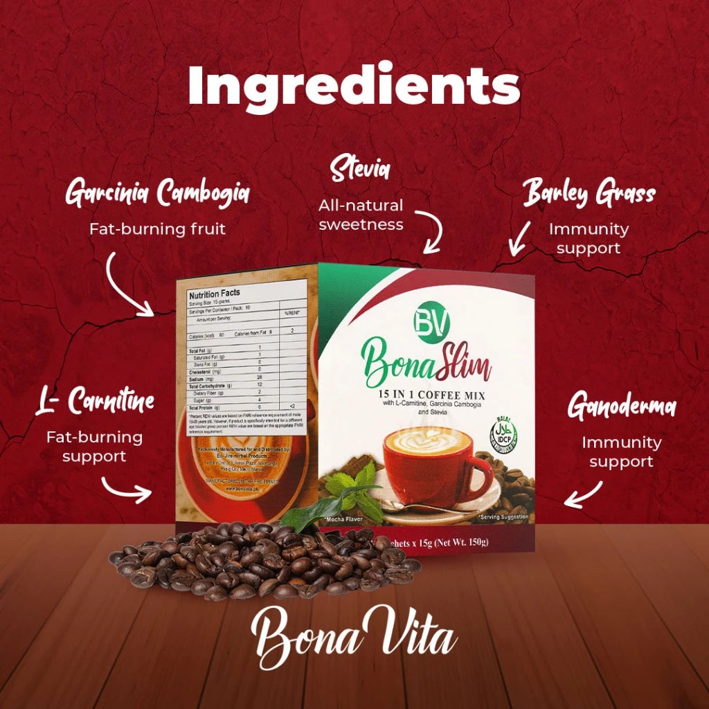 BONASLIM 15-in-1 Coffee (Mocha Flavor)