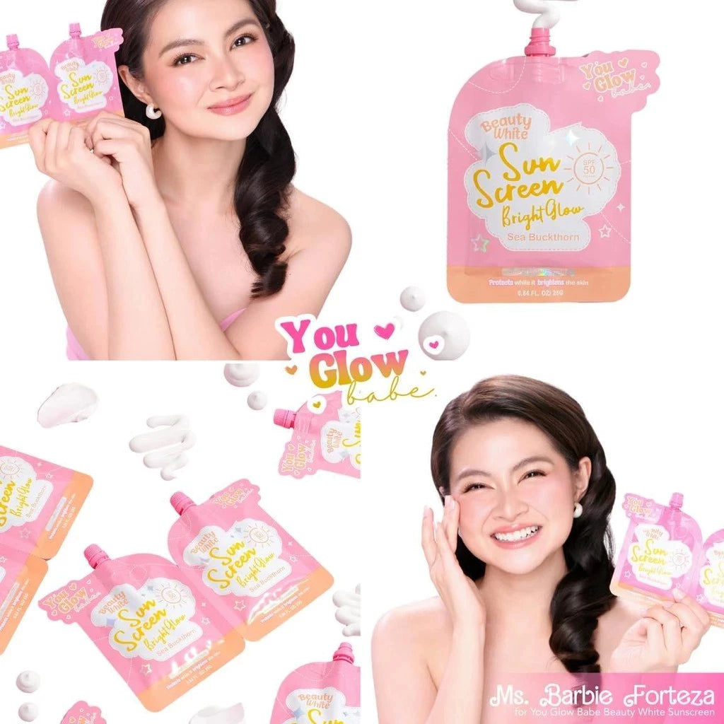 YOU GLOW BABE Beauty White Sunscreen Bright & Glow SPF50 PA+++ Facial Sunscreen SUNBLOCK SUNSCREEN Beauty Express Hub