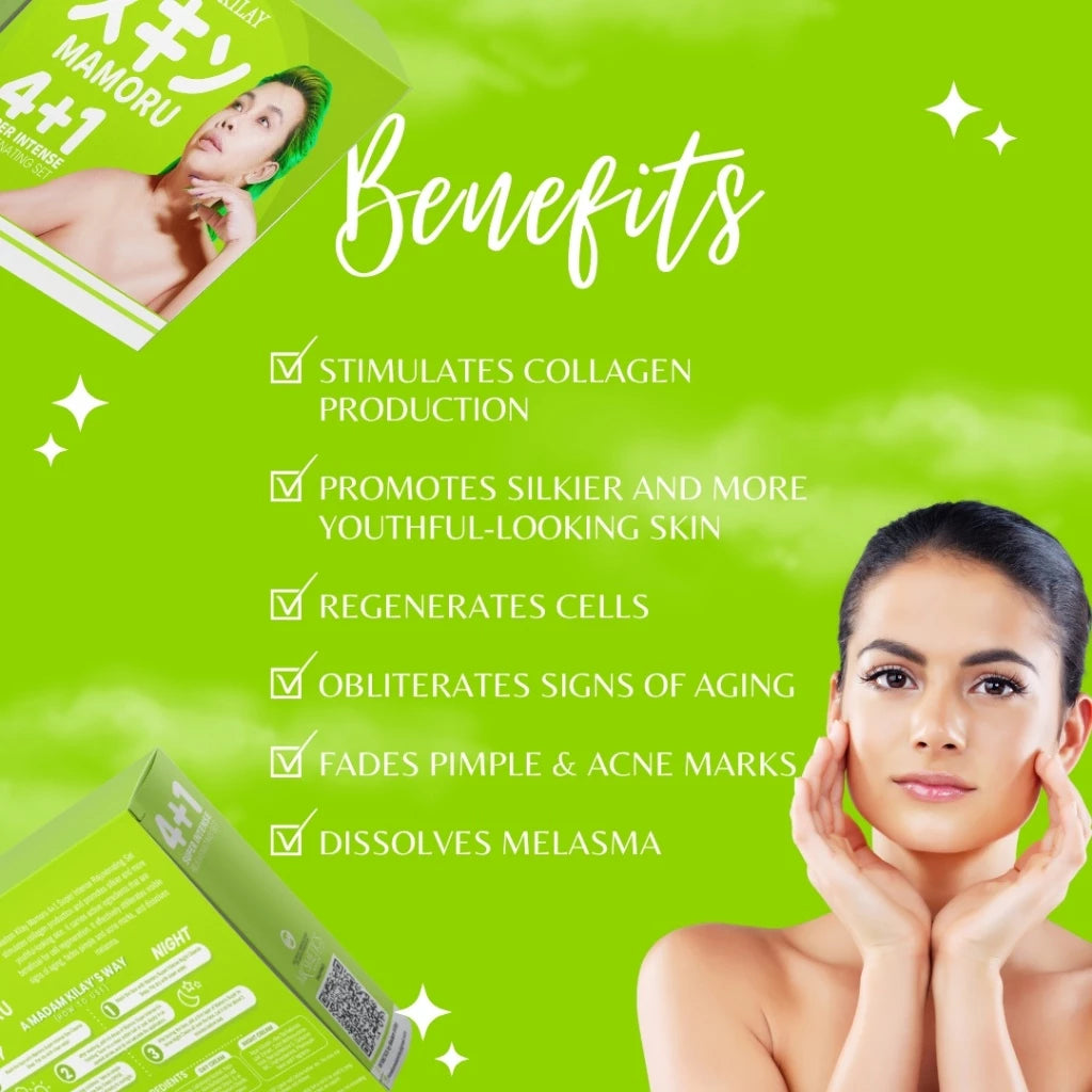 MK'SMETICS MAMORU by Madam Kilay 4+1 Super Intense Rejuvenating Set Peeling Whitening