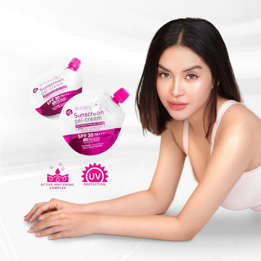 Brilliant Skin Sunscreen Gel-Cream SPF 30 (13g.) SPOUT POUCH Beauty Express Hub