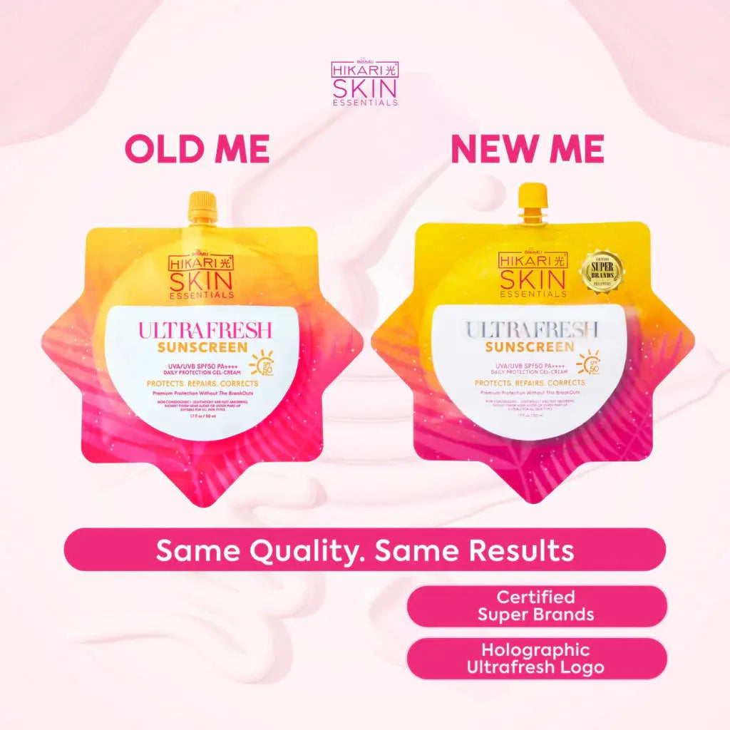 Hikari Skin UltraWhite / UltraFresh Sunscreen SPF50 50ml (New and Old Packaging) Beauty Express Hub